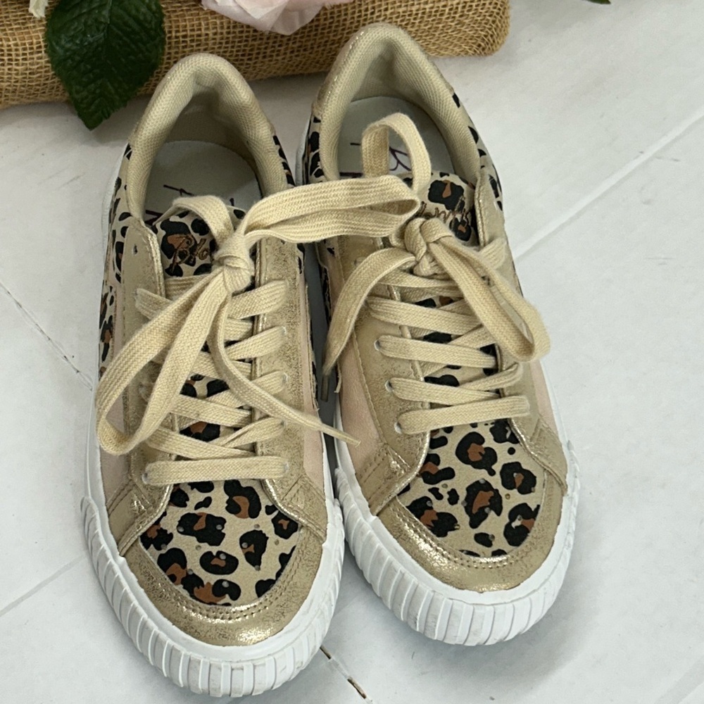 Malibu Beige and Leopard Print Sneakers